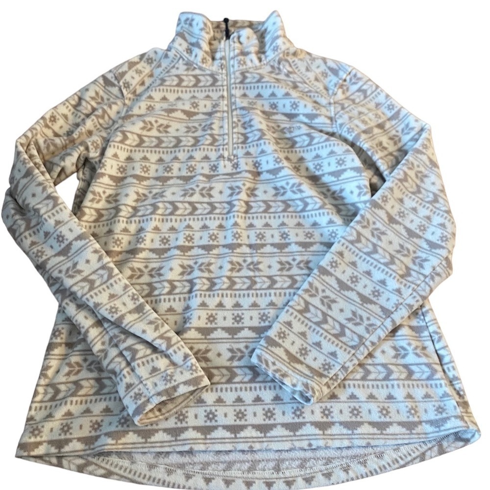 Avalanche Aztec Pattern Outdoor Supply 1/4 Zip Pullover Fleece Sweater